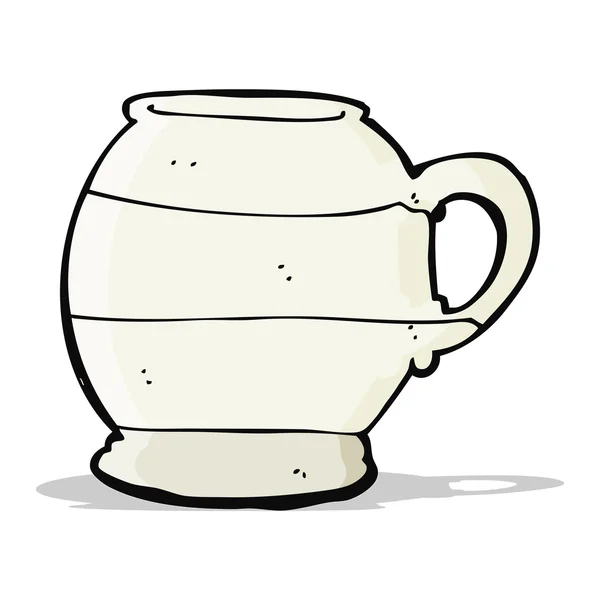 Caneca de estilo antigo desenhos animados — Vetor de Stock