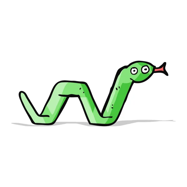 Serpiente de dibujos animados divertido — Vector de stock