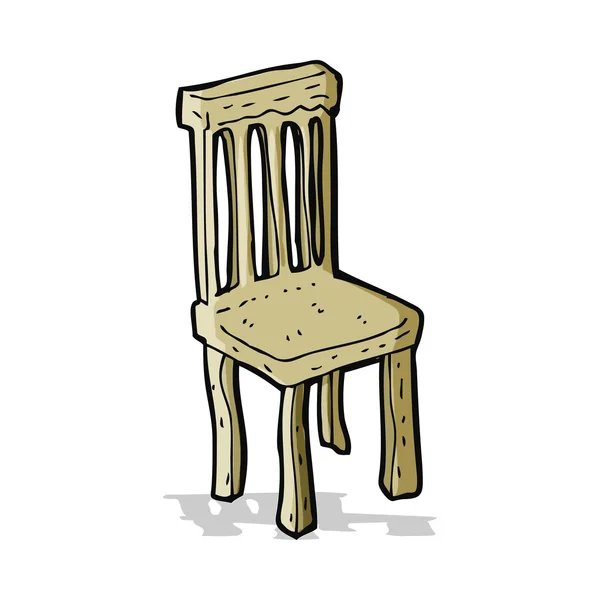 Dessin animé vieille chaise en bois — Image vectorielle