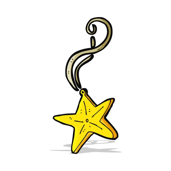 Cartoon magic star necklace — Stock Vector