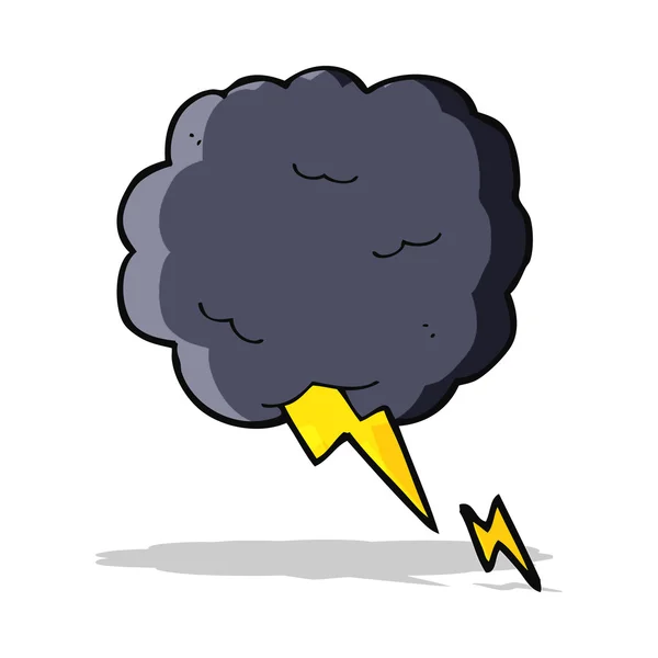 Dibujo animado thundercloud símbolo — Archivo Imágenes Vectoriales