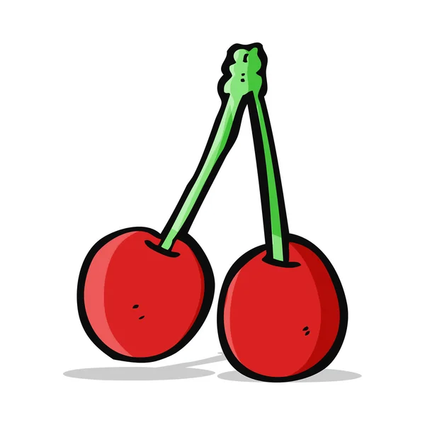 Cerezas de dibujos animados — Vector de stock