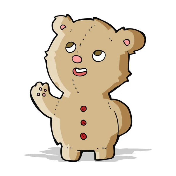 Dibujos animados lindo oso de peluche — Vector de stock