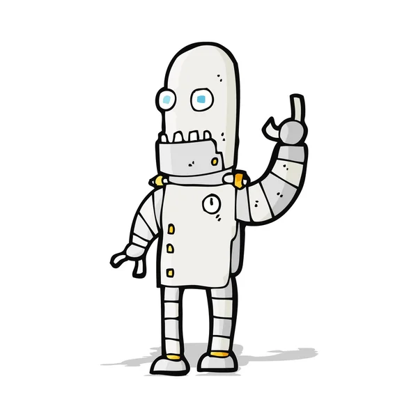 Robô acenando desenhos animados — Vetor de Stock