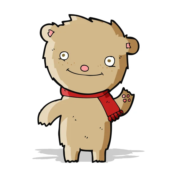 Dibujos animados lindo oso de peluche — Vector de stock