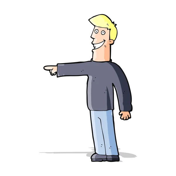 Cartoon pointing man — Stock Vector
