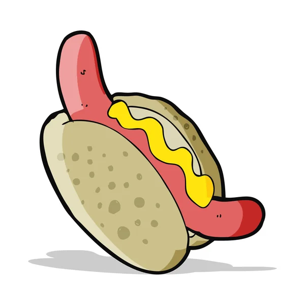 Cartoon-Hotdog — Stockvektor