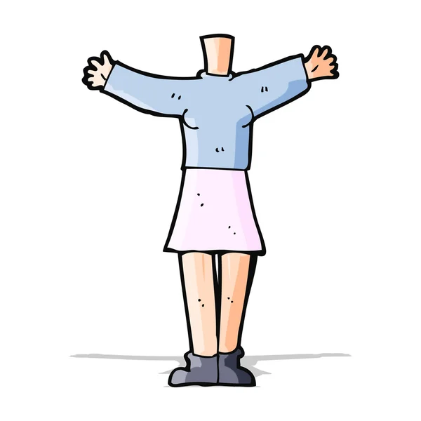 Cartoon weiblichen Körper (Fotos hinzufügen oder Mix and Match Cartoons) — Stockvektor