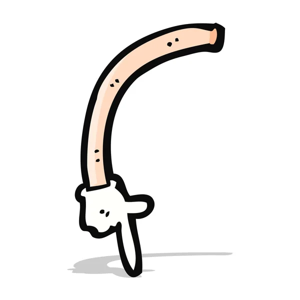 Cartoon aanwijsapparaat arm — Stockvector