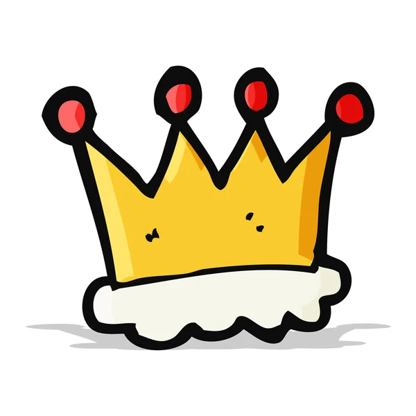 Symbole de couronne de dessin animé — Image vectorielle