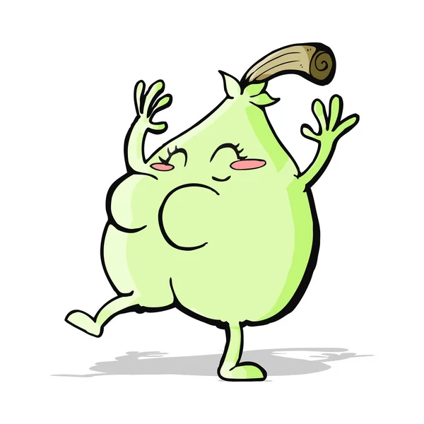 A nice pear cartoon — Stock Vector