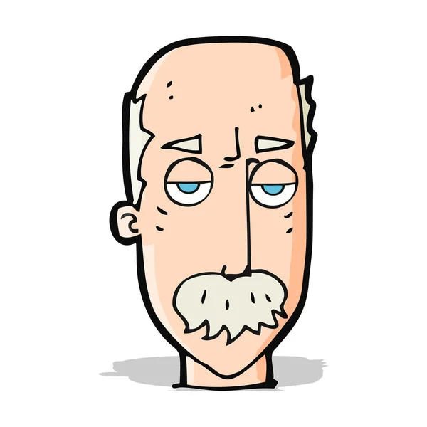 Kreslený znuděný starý muž — Stockový vektor