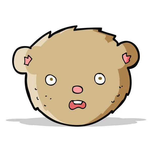 Cara de urso de pelúcia desenhos animados —  Vetores de Stock
