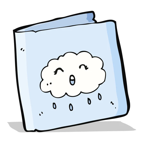 Carte de dessin animé avec motif nuage — Image vectorielle