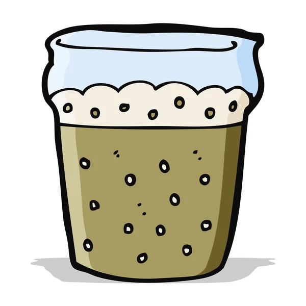 Verre de bande dessinée de bière — Image vectorielle