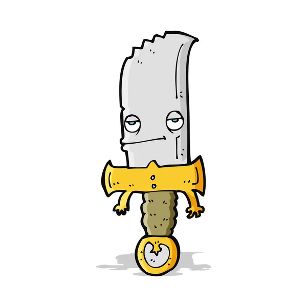 Cuchillo personaje de dibujos animados — Vector de stock