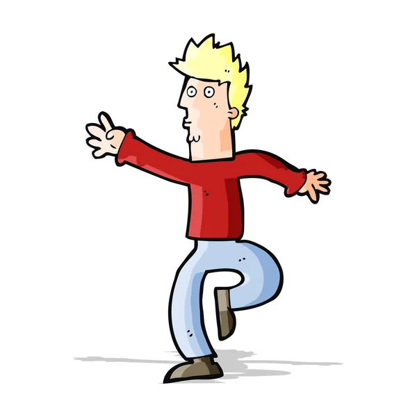 Cartoon dringende man — Stockvector