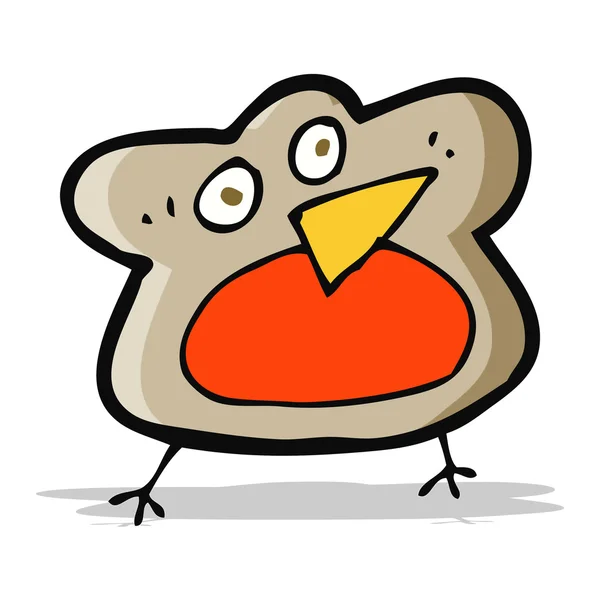Funny cartoon robin — Stock Vector