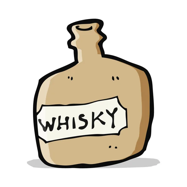 Tarro de whisky de dibujos animados — Vector de stock