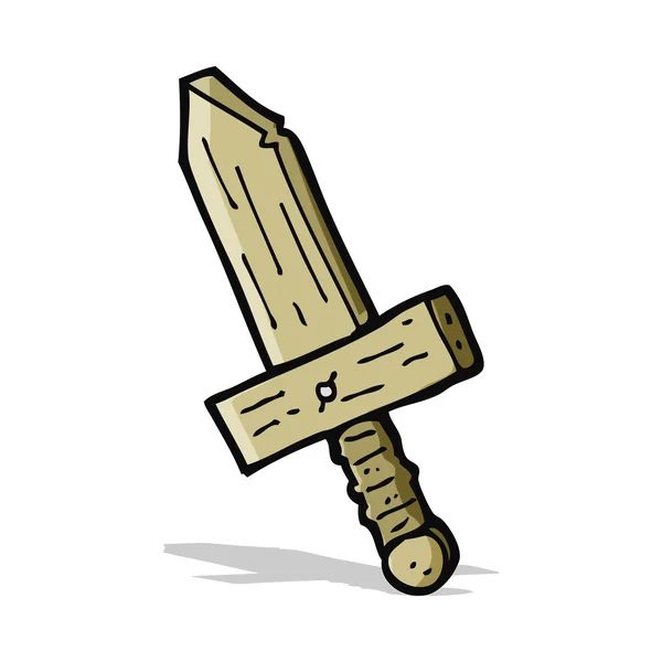 Épée en bois dessin animé — Image vectorielle