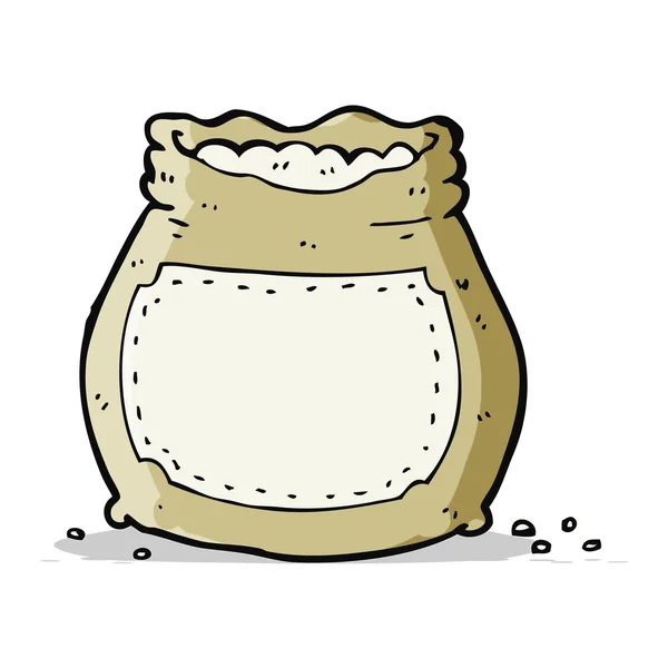 Cartoon-Tasche aus Mehl — Stockvektor