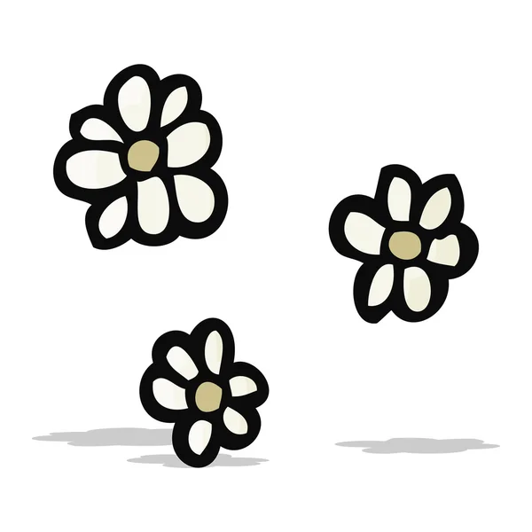 Flores de desenhos animados — Vetor de Stock