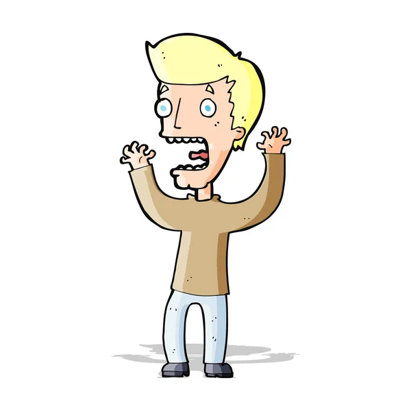 Cartoon frightened man — Stock Vector