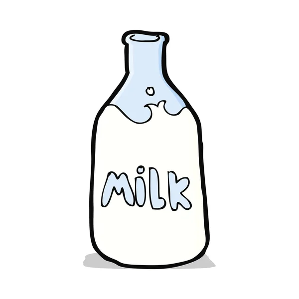 Cartoon fles melk — Stockvector