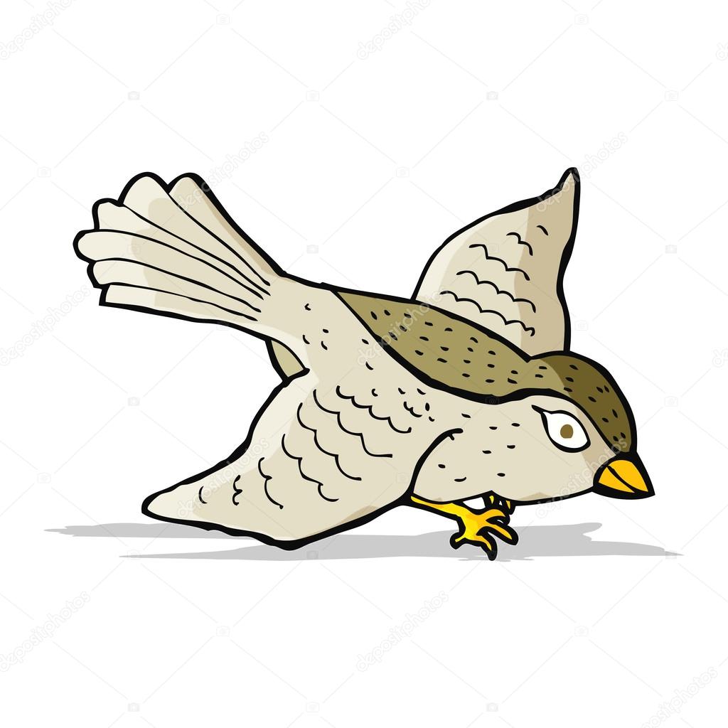 Dessin Animé Oiseau En Vol Image Vectorielle