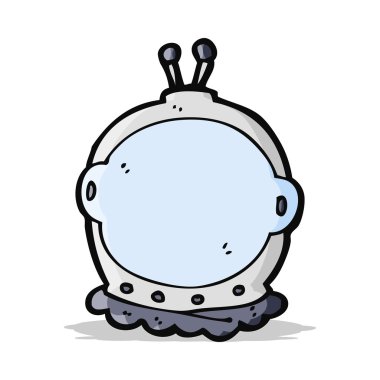 karikatür astronot kask