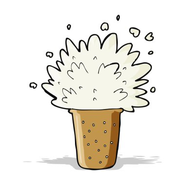 karikatür köpüklü bira