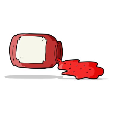 dökülen reçel cartoon