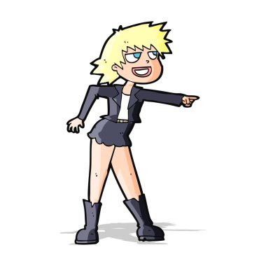 çizgi film kadın işaret