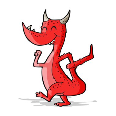 karikatür mutlu dragon