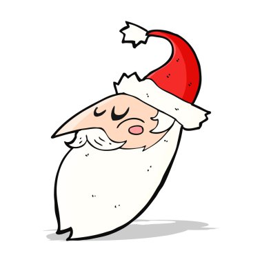 Santa face karikatür
