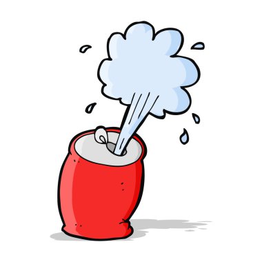 karikatür gazoz kutusu.