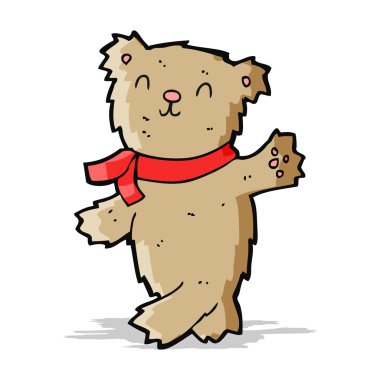 oyuncak ayı sallayarak karikatür