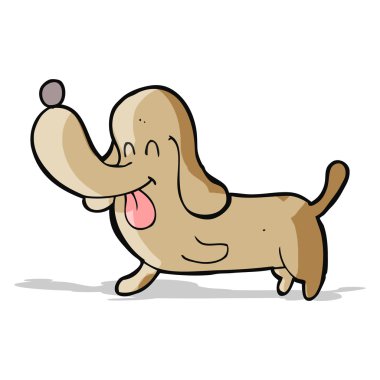 Çizgi film mutlu köpek.