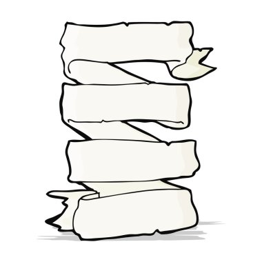 karikatür heraldik parşömen pankartı