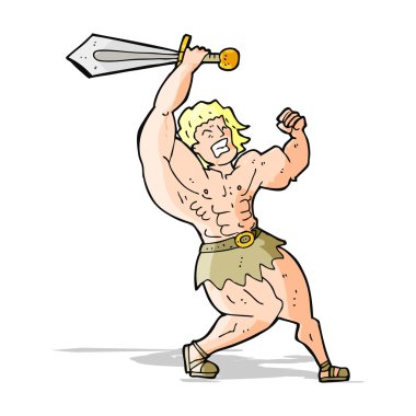 karikatür barbar kahraman