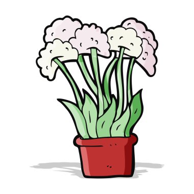 Karikatür çiçekleri.