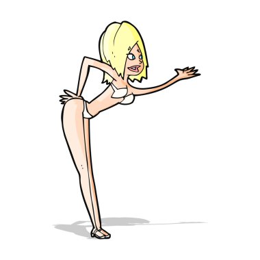 çizgi film kadın bikini