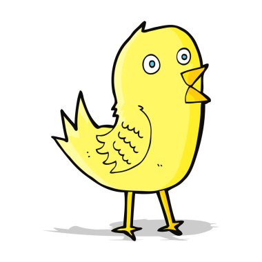 karikatür tweeting kuş