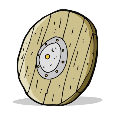 karikatür ahşap kalkan