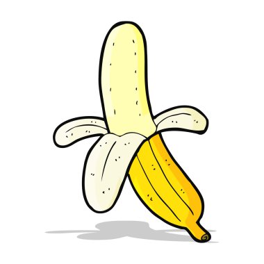 karikatür soyulmuş muz