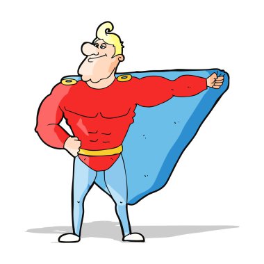 komik karikatür süper kahraman