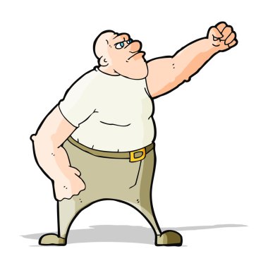 karikatür kızgın adam