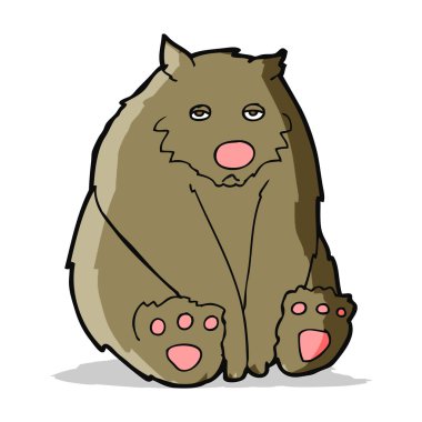 karikatür hüzünlü ayı