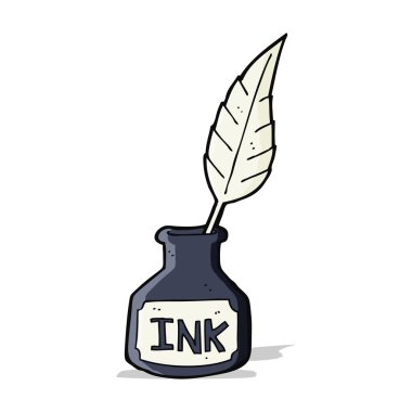 çizgi film mürekkep şişesi