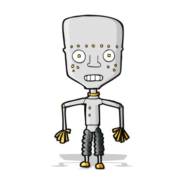 komik karikatür robot